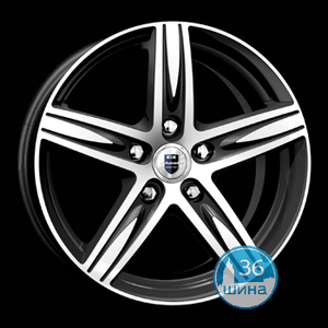 Диски 6.5J16 ET39 D60.1 КиК Андорра (КС454) (5x114.3) Алмаз Черный, арт.r6686 Россия