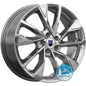 Диски 7.0J17 ET45 D67.1 КиК Роквуд (КС900) (5x114.3) Дарк Платинум Россия