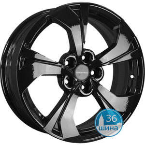 Диски 7.0J17 ET37 D66.5 Khomen Wheels KHW1724 (Jolion) (5x114.3) Black Россия