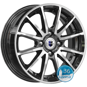 Диски 5.5J14 ET40 D56.6 КиК Квант (КС960) (4x100) Алмаз Черный Россия