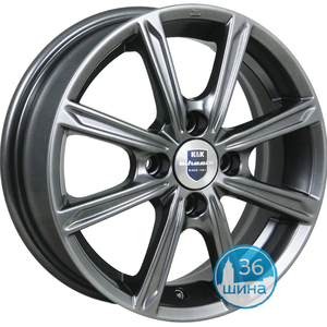 Диски 5.0J14 ET35 D58.5 КиК Флэш (КС698) (4x98) Дарк Платинум Россия