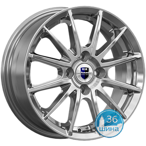 Диски 5.5J14 ET40 D54.1 КиК Квант (КС960) (4x100) Дарк Платинум Россия, (КР)