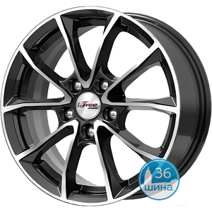 Диски 6.5J16 ET50 D66.1 КиК iFree Джет (5x114.3) Блэк Джек Россия