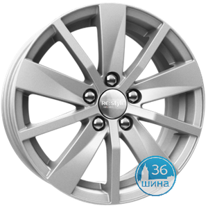 Диски 6.0J15 ET38 D57.1 КиК КС738 Skoda Rapid (5x100) Сильвер, арт.67961 Россия